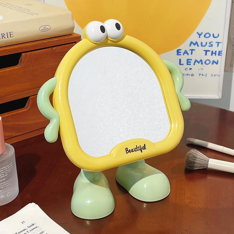 Mirror Makeup Mirror Desktop Table Makeup Desk Small Home Bedroom Cute Student Dormitory Portable HD Makeup Mirror