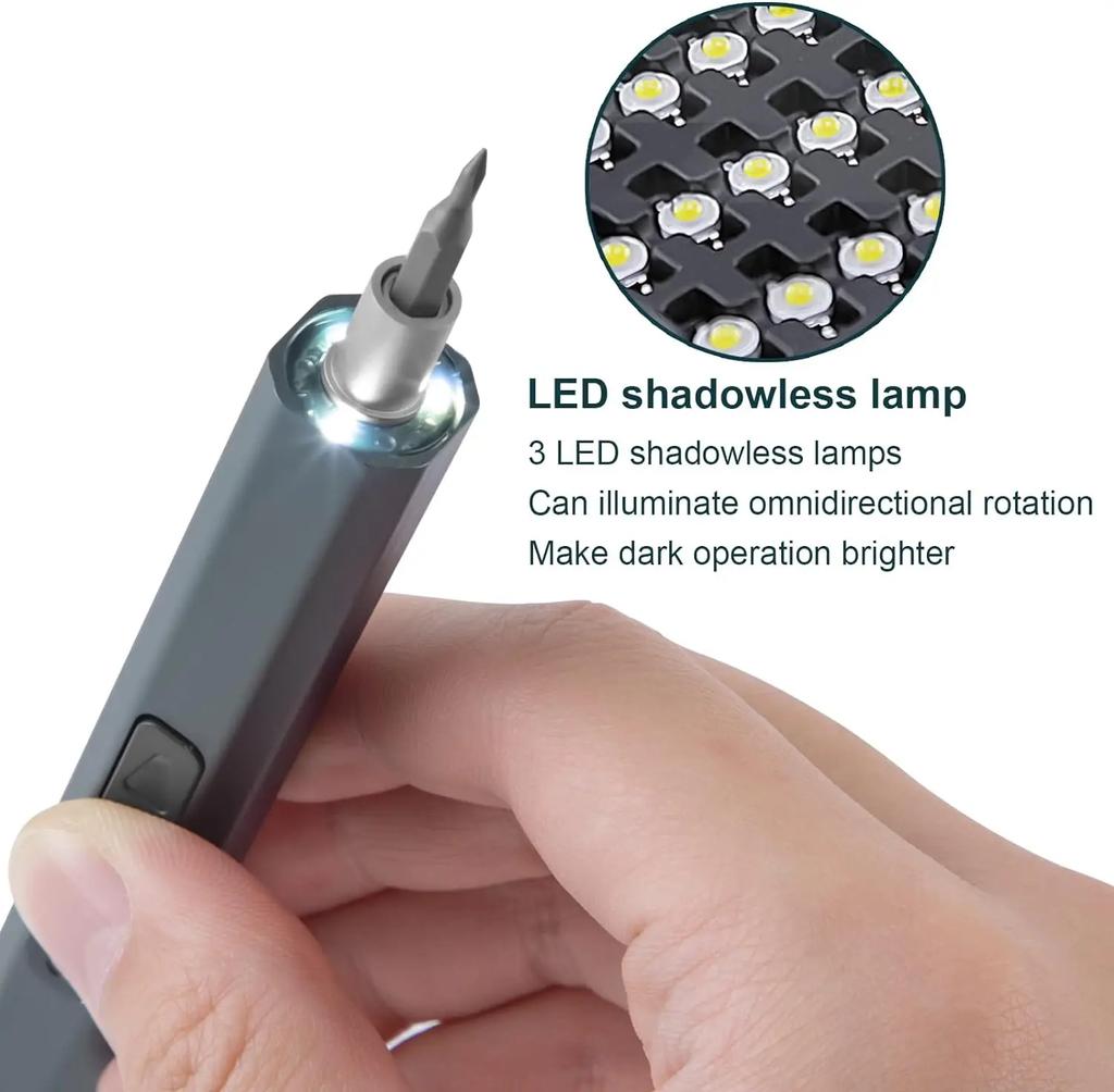 Cordless Electric Screwdriver Set 12/39/50 in 1 Precision Power Tool Magnetic Screw Driver Bit Fast Charging Repair Tool Kit