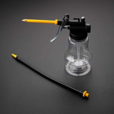 Grease Gun Oil Pump 250ml Plastic Transparent High Pressure Oiler Manual Oiling Gun Lubrication Oil Can Bottle with Rigid Spout
