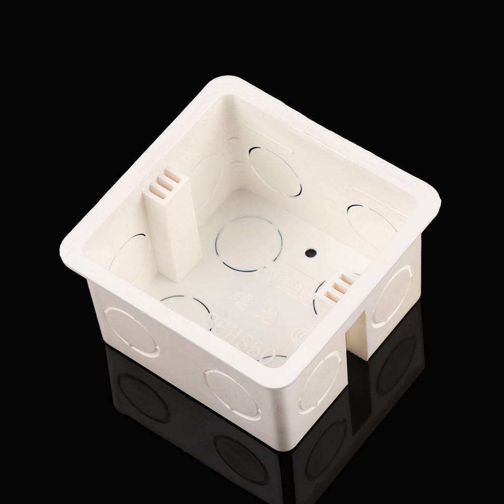 86 * 86 *50mm Home Plastic Flame Retardant Waring Back Box Wall Switch Concealed Bottom Thickened Wall Mount Switch Junction Box