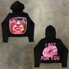 Men's Hoodie Y2K Harajuku Hip-hop Cartoon Graphic Print Jumper Fashion Casual Loose Sweatshirt Men