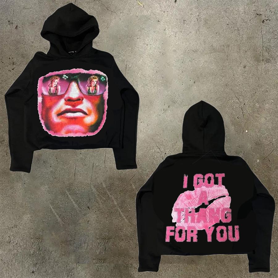 Men's Hoodie Y2K Harajuku Hip-hop Cartoon Graphic Print Jumper Fashion Casual Loose Sweatshirt Men