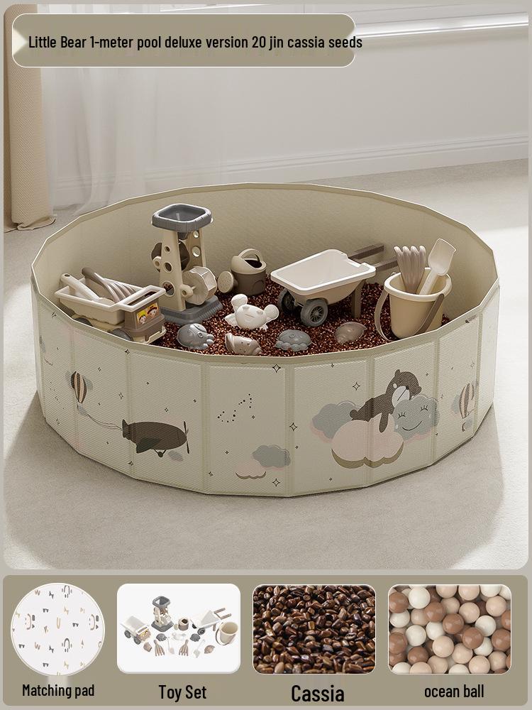 Children's Cassia Seed Sandbox Set - Indoor Play Sand, Shovel, & Digging Tools