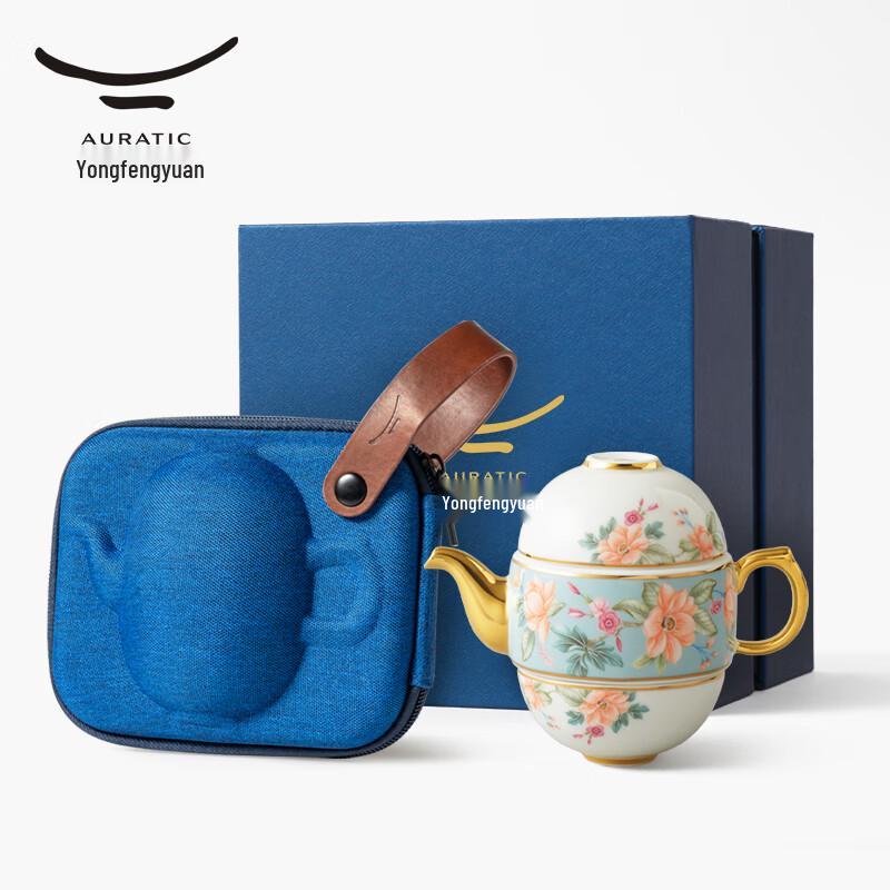 Auratic Celadon Era 4-Piece Ceramic Travel Tea Set