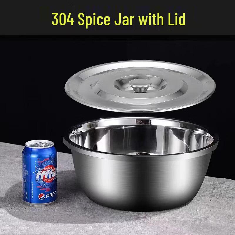 Shixun 304 Stainless Steel Deep Mixing Bowl with Lid, 22cm