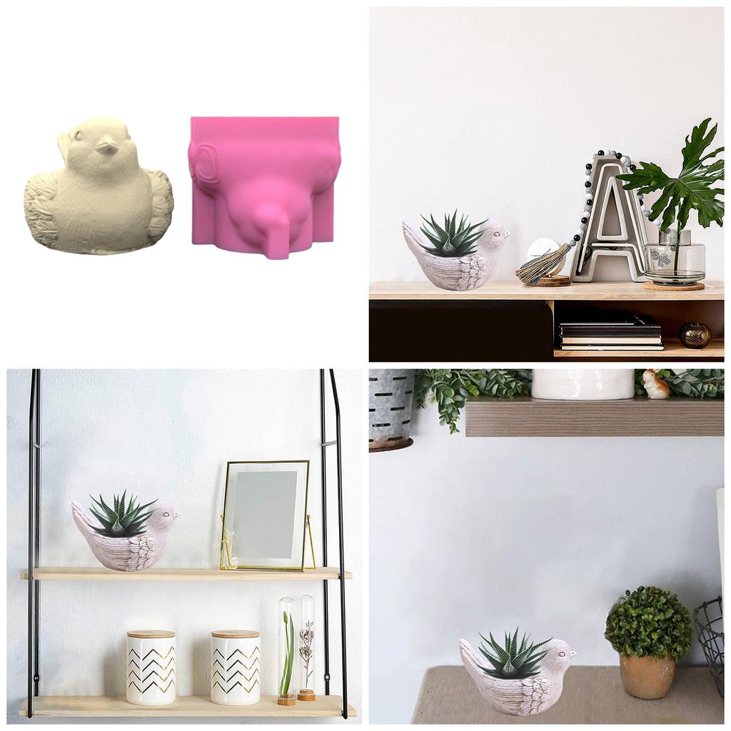 Forme pentru suport de lumânare din silicon Forme pentru cupe pentru lumânări în formă de pasăre Forme pentru suport pentru lumânări Cadou perfect pentru pasionații de bricolaj