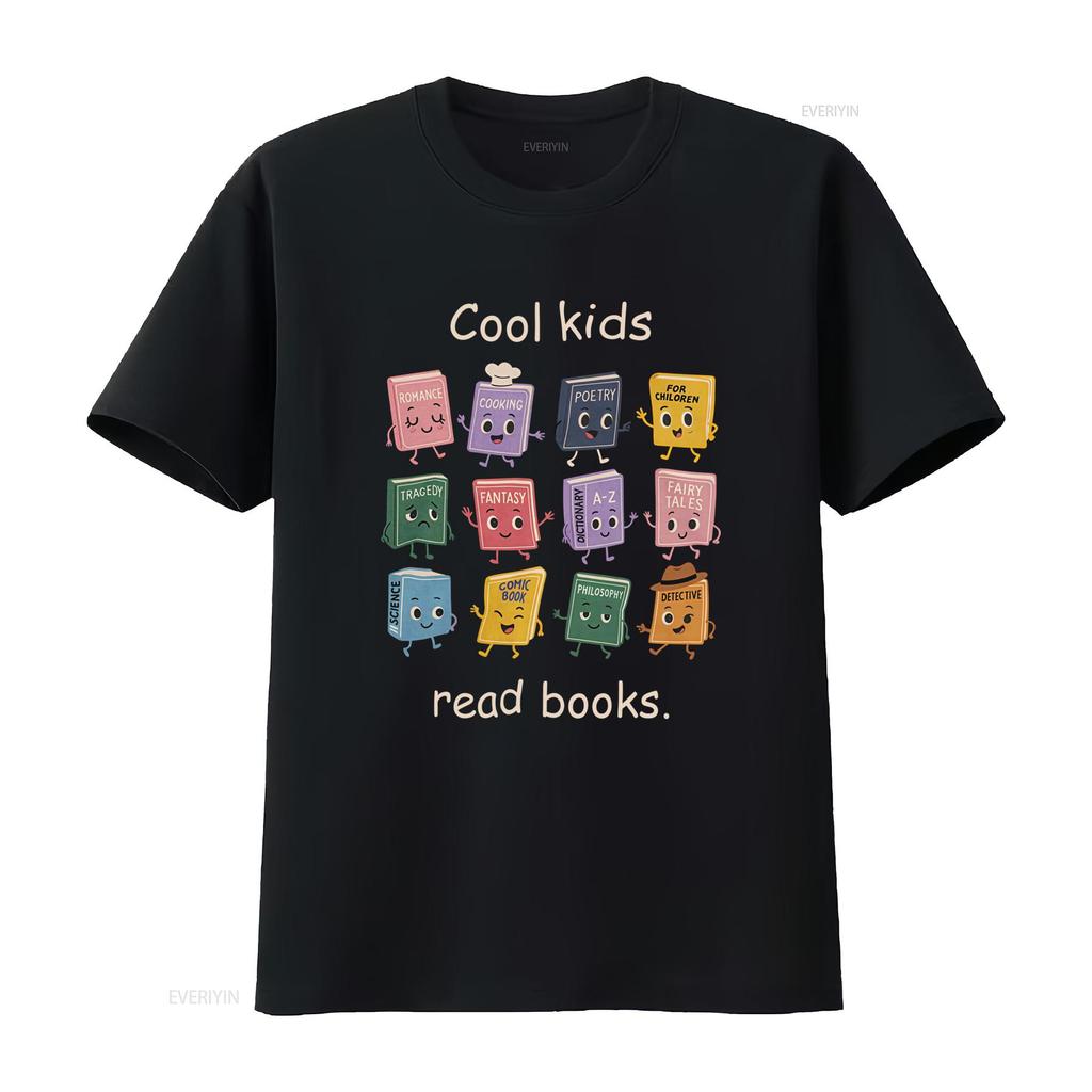 Cool Kids Read Books T Shirt Teacher Librarian S For Readers Appreciation Reading Book Unisex Vintage Streetwear Fashion
