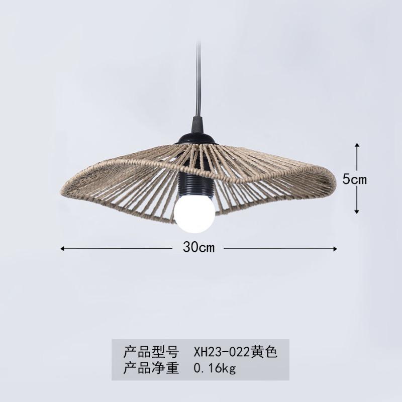 

Paper rope lampshade New Chinese imitation rattan lighting B & B restaurant Hot pot shop Creative retro pastoral DIY lampshade