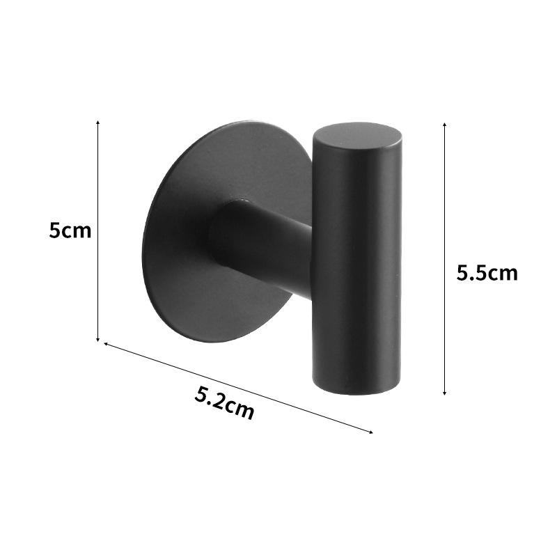 Stainless Steel Punch-Free Wall-Mounted Couple Coat Hooks