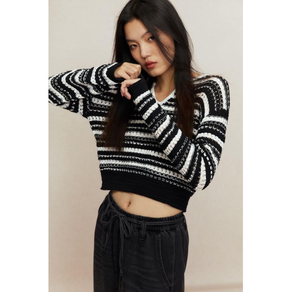 

Свитер HM Pointel Knit Black Stripe