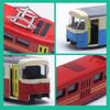 Classic Train Tram Diecast Pull Back Model with LED Music Developmental Kids Toy