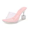 New princess temperament open-toed crystal and sandals versatile fashion style college style daily shopping banquet high heels
