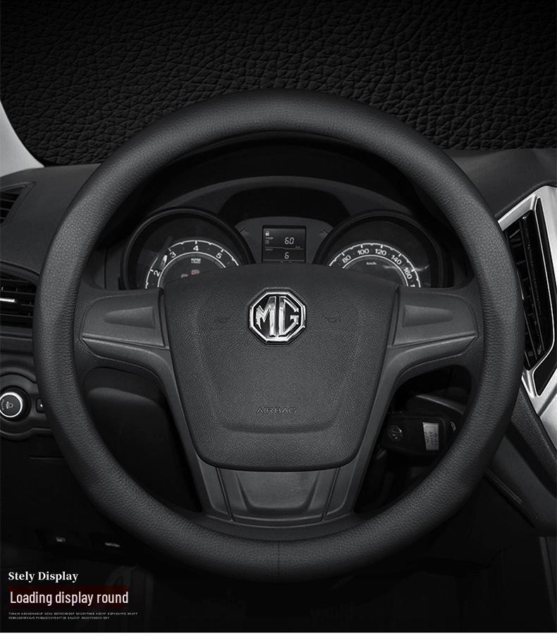 Genuine Leather Steering Wheel Cover for MG ZS, Roewe MG3, MG5, MG6, MG7 Ruihang - All Seasons.