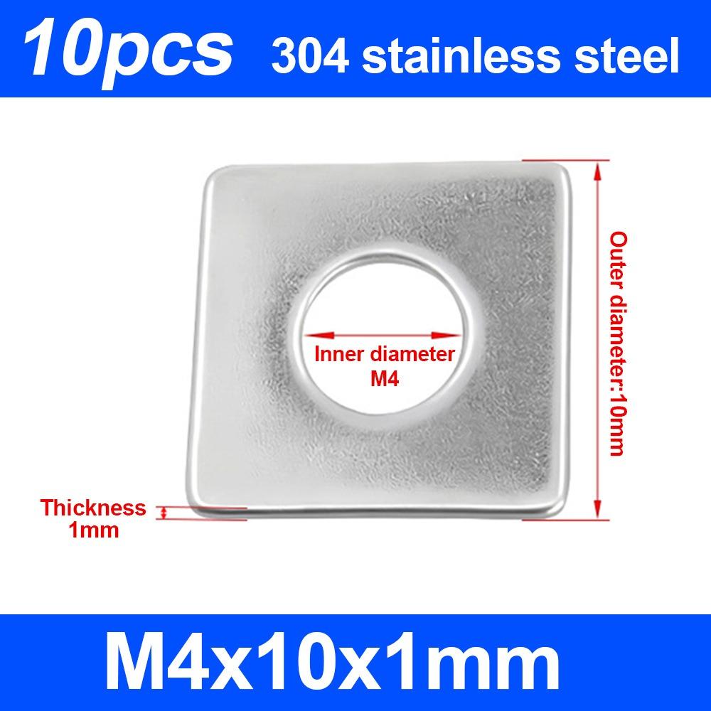 10Pcs M3-M20 Square Flat Washer Square Design Square Gasket  for Construction Machinery