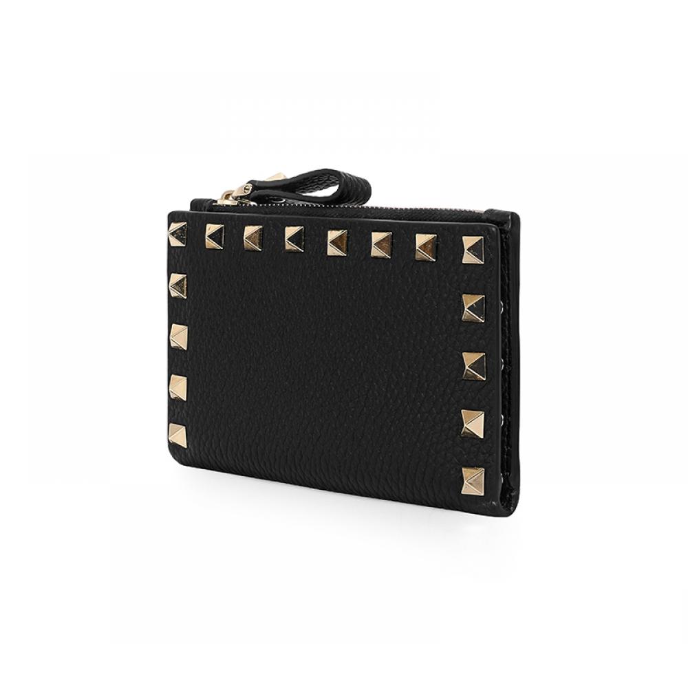 Valentino Rockstud Zip Card Holder P0605 Vsh 0no