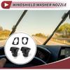 2pcs Windshield Washer Nozzle for Cadillac SRX for Cadillac SRX Front Windshield Spray Nozzles Wiper Spray Washer Jet No.25823361 Black Plastic