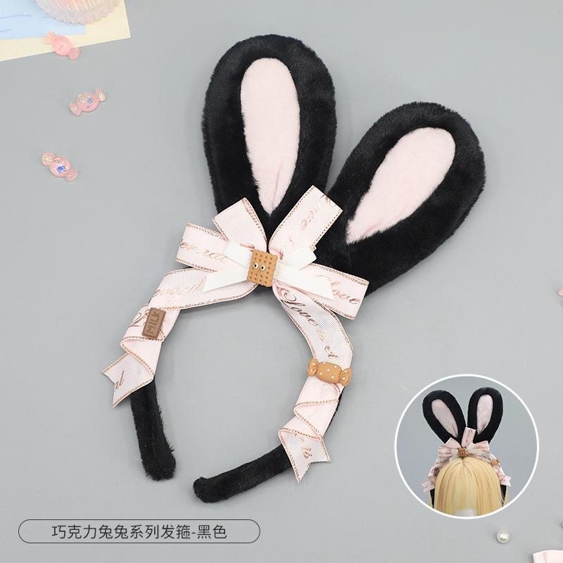 A Lolita Headdress Handmade J Rabbit Ears Lolita Hair Accessories Headband K Handmade Rabbit Ear Headband