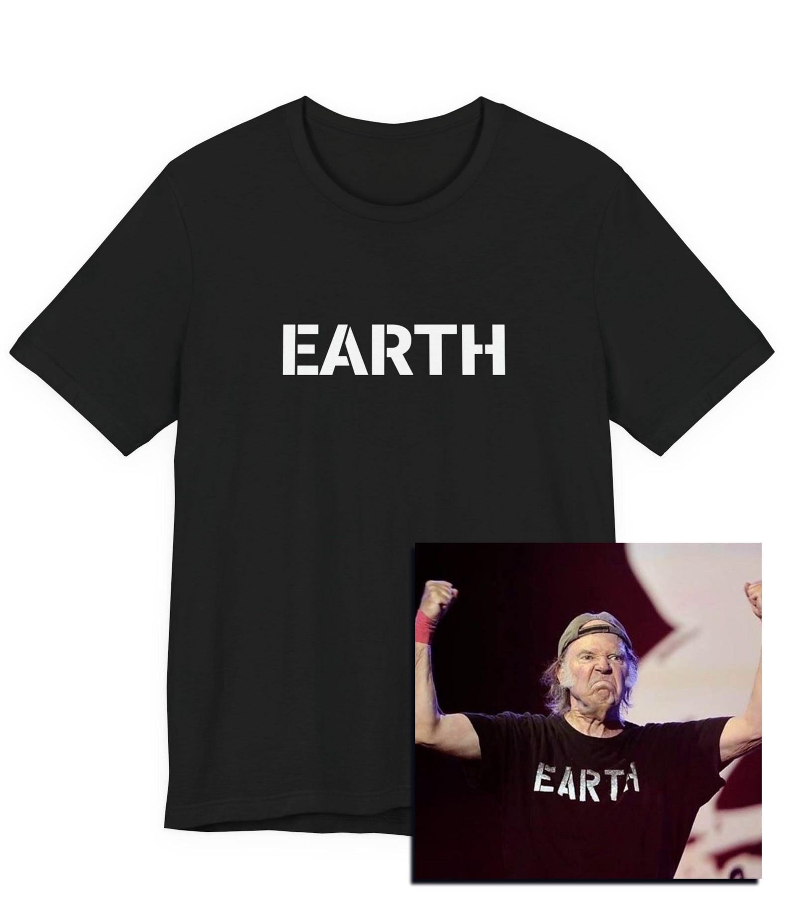 Earth Day Rocker Earth T-Shirt | Classic Rock Neil, 420 L