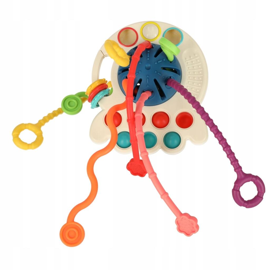 Montessori Sensory Teething Toy for Babies, Multicolor, 12x14x7cm, Teether & Soothing Toy for Kids 18 Months+