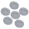 6 Pcs PVC D Ring Patch Elastic Rope Set Stainless Steel D Ring Patch Bungee Cord SetGray