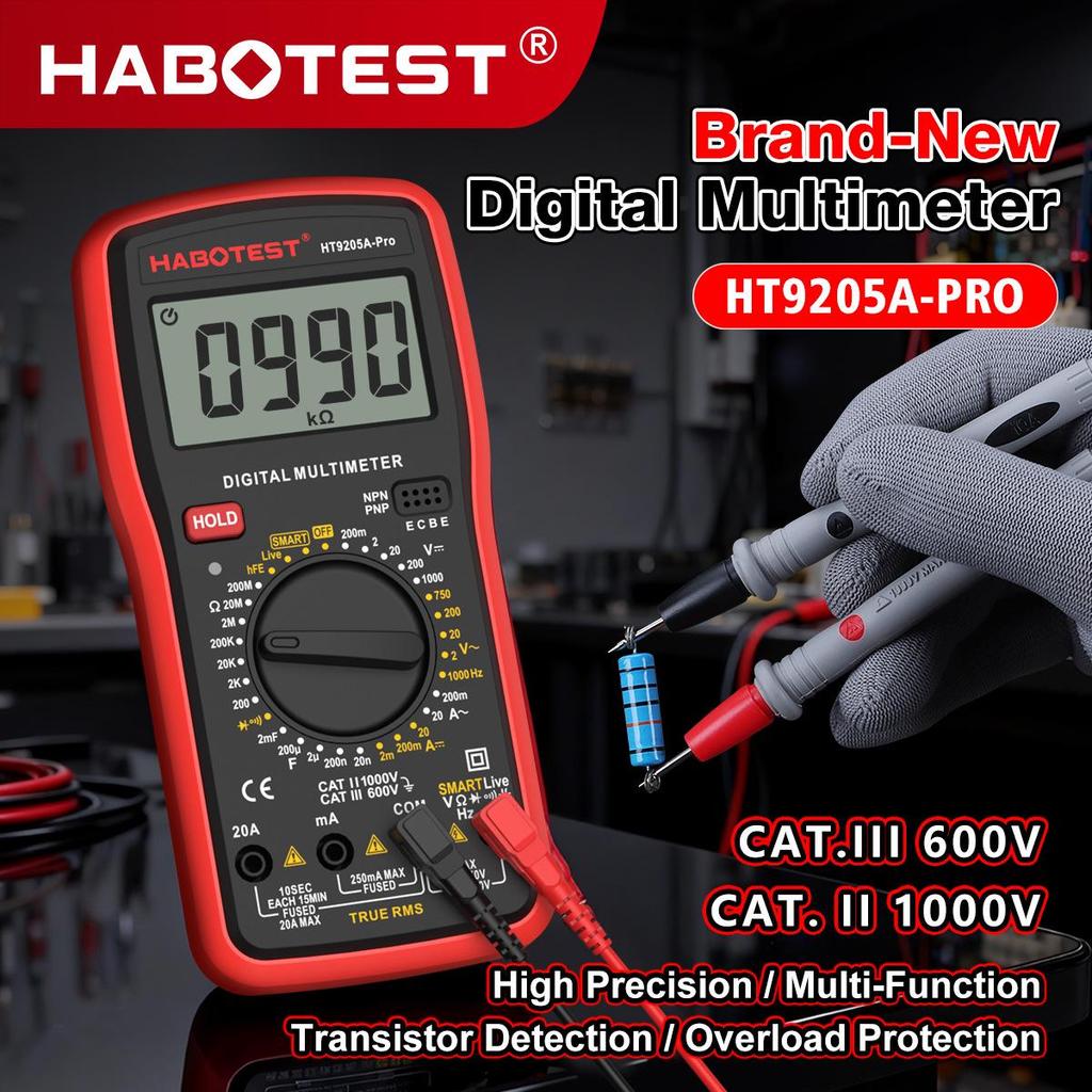 HABOTEST HT9205APro High Precision Multifunctional Electrician's Multimeter for Household and Industrial Use