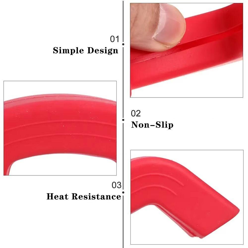2pcs Portable Silicone Pot Handle Cover Anti-Scald Non-Slip Pot Handle Grip Cover Pot Handle Sleeve Kitchen Tools