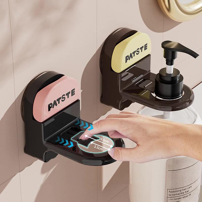 Wall Mounted Shower Gel Bottle Rack Adjustable Non-Rust Shampoo Bottle Holder Home Bathroom Accessories