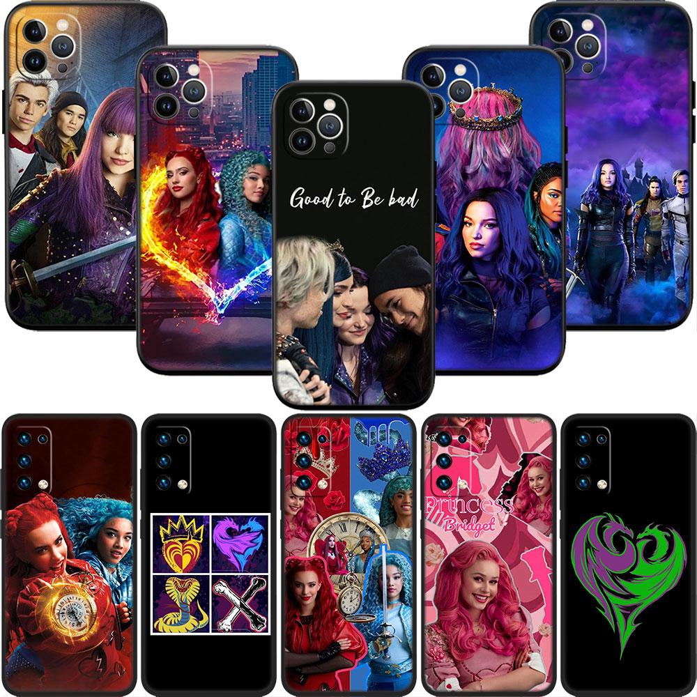 CJ33 Descendants Soft Shell Phone Case for iPhone 16 15 14 13 12 Pro Max Plus Mini