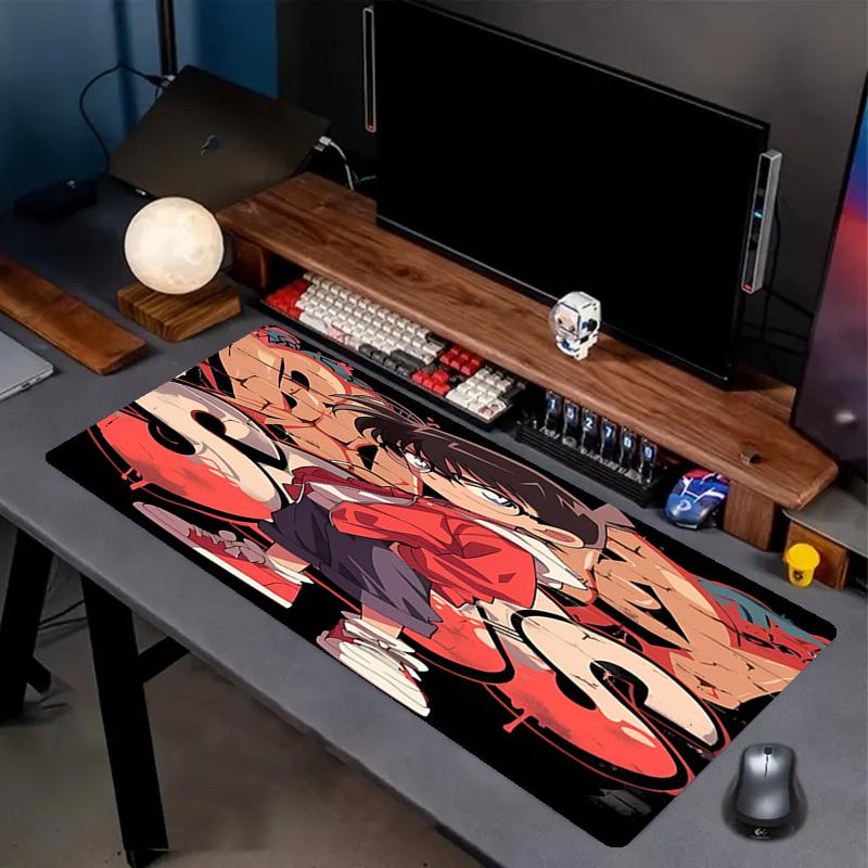 Detective Conan Print Mouse Pad, Anti‑Slip Desktop Keyboard Mat, for PC Laptop Gaming Working Daily Use, Cool Festival Surprise Gift