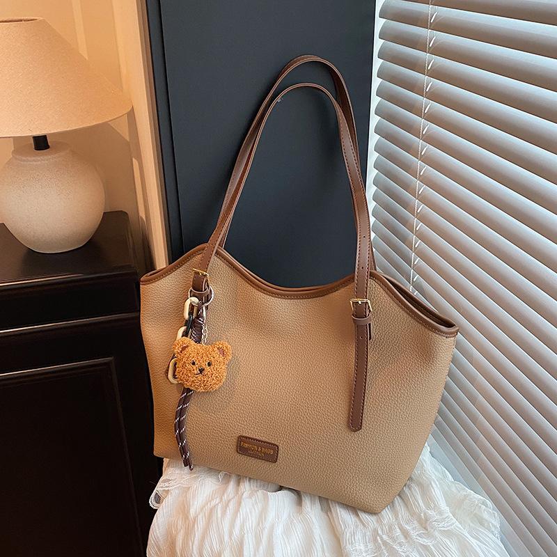 Casual large-capacity tote bag women's new retro versatile shoulder bag niche commuter underarm bag