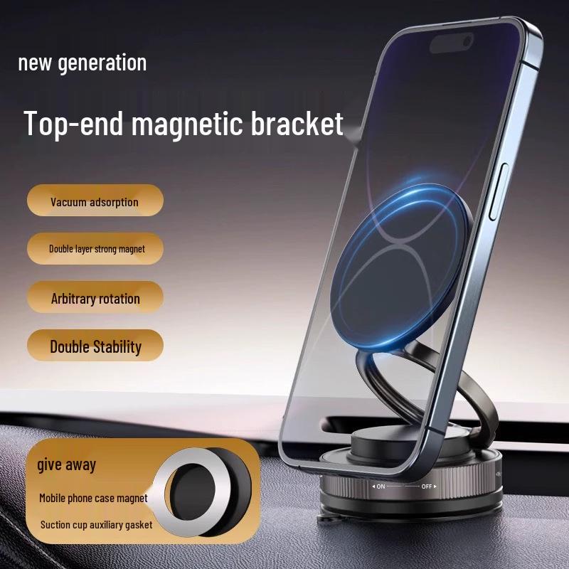 Rotating Magnetic Car Phone Holder & Dashboard Stand for Navigation