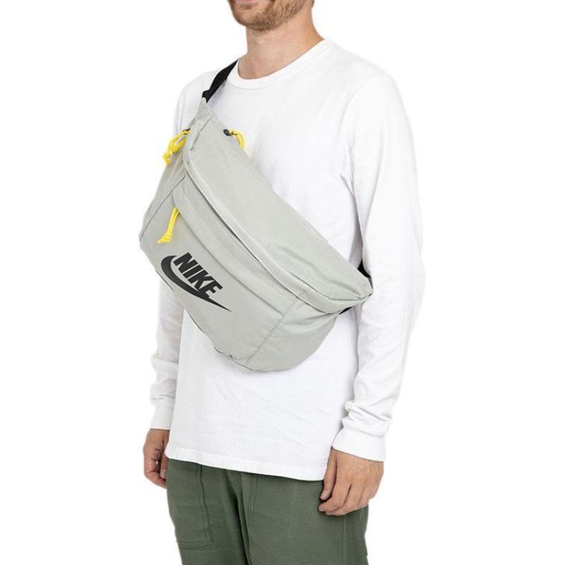 Nike Polyester Shoulder Bag, Crossbody Bag, Fanny Pack Men's White Gray Green Casual BA5751-334