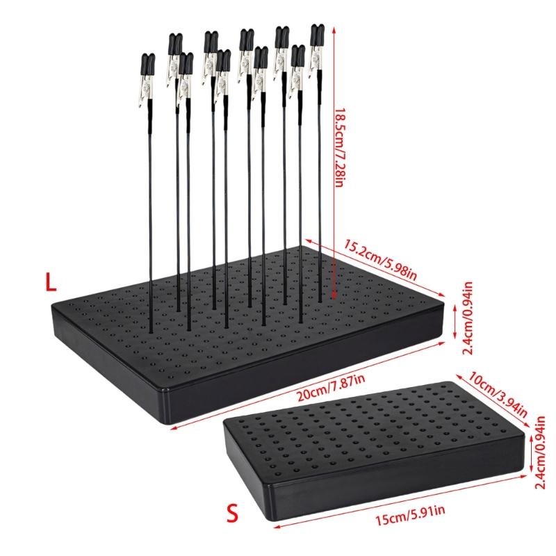 ABS Stainless Steel Figure Painting Support With Brush Set Secure Drying Platform For Miniature Models And Crafts