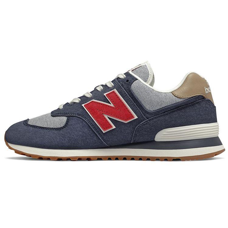 

New Balance Nb 574 Ретро Амортизация Дышащие Низкие Повседневные Кроссовки для Бега Унисекс кроссовки Темно-синий Красный ML574PTR 38