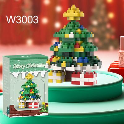 Christmas Gifts Building Block Series Santa Claus Reindeer Puzzle Assembly Bricks Table Decoration Toys for Child Chrismas Gift