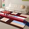 Modern Geometric Style CARPET FOR LIVE ROOM Stripe Decoration Home Sofa Fluffy Soft Rugs Large Size Bedroom Bedside Washable Mat