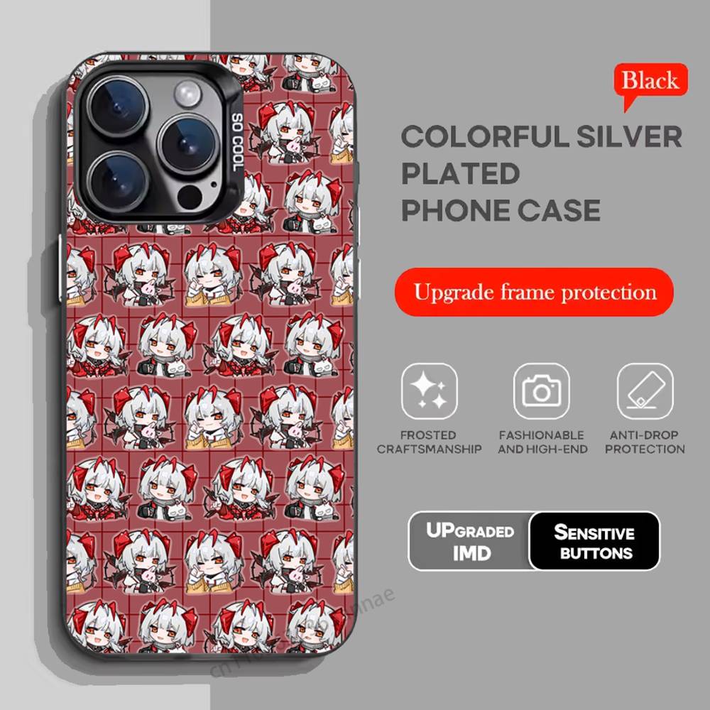 Arknights Game W phone Case for iPhone 17 11 12 Pro Max Plus Mini Air SE  16e 14 15 16 13 Soft Shell