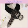 Vintage Leather Belt With Alloy Buckle For Womens Retro Fashion Fall 2024