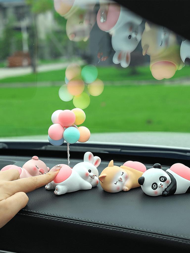 Cute Squishy Butt Cat Car Ornament – Adorable Sleeping Kitten Dashboard Decor