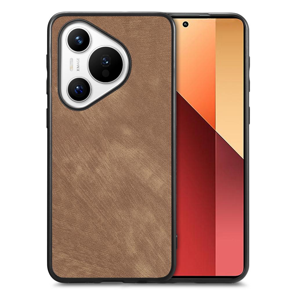 For Huawei Pura 70 Case Shockproof Slim Retro Leather Phone Back Cover