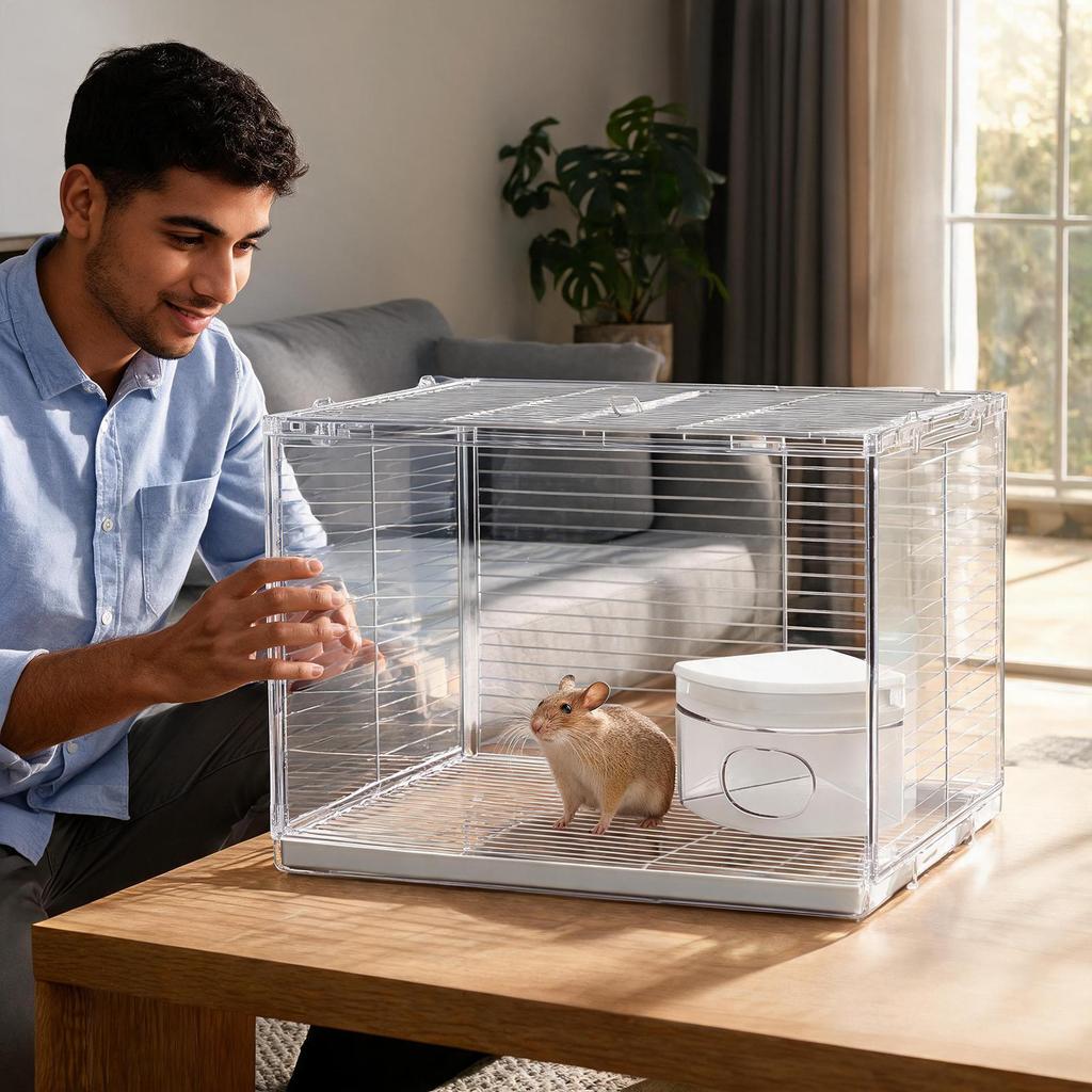 Hamster Habitat Cave Removable Small Animal Chill Shelter Shelter For Hamster For Summer Home Indoors Gerbils Chinchilla Golden