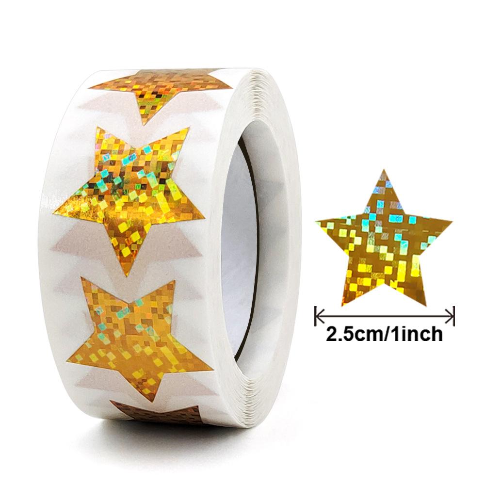 500pcs Glitter Star Stickers for Kids Reward Foil Student Behavior Planner Classroom Incentive Supplies Christmas Decorate Gifts