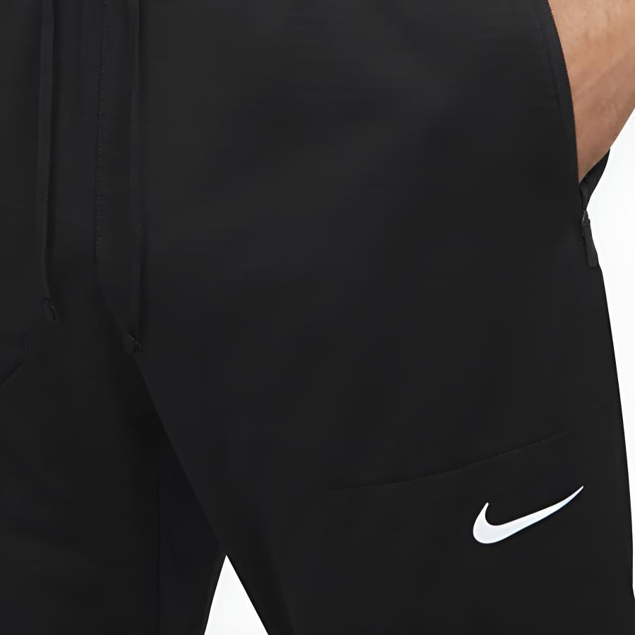 Nike FW22 Solid Color Logo Print Tapered Sports Pants Men bottoms Black DQ4741-010