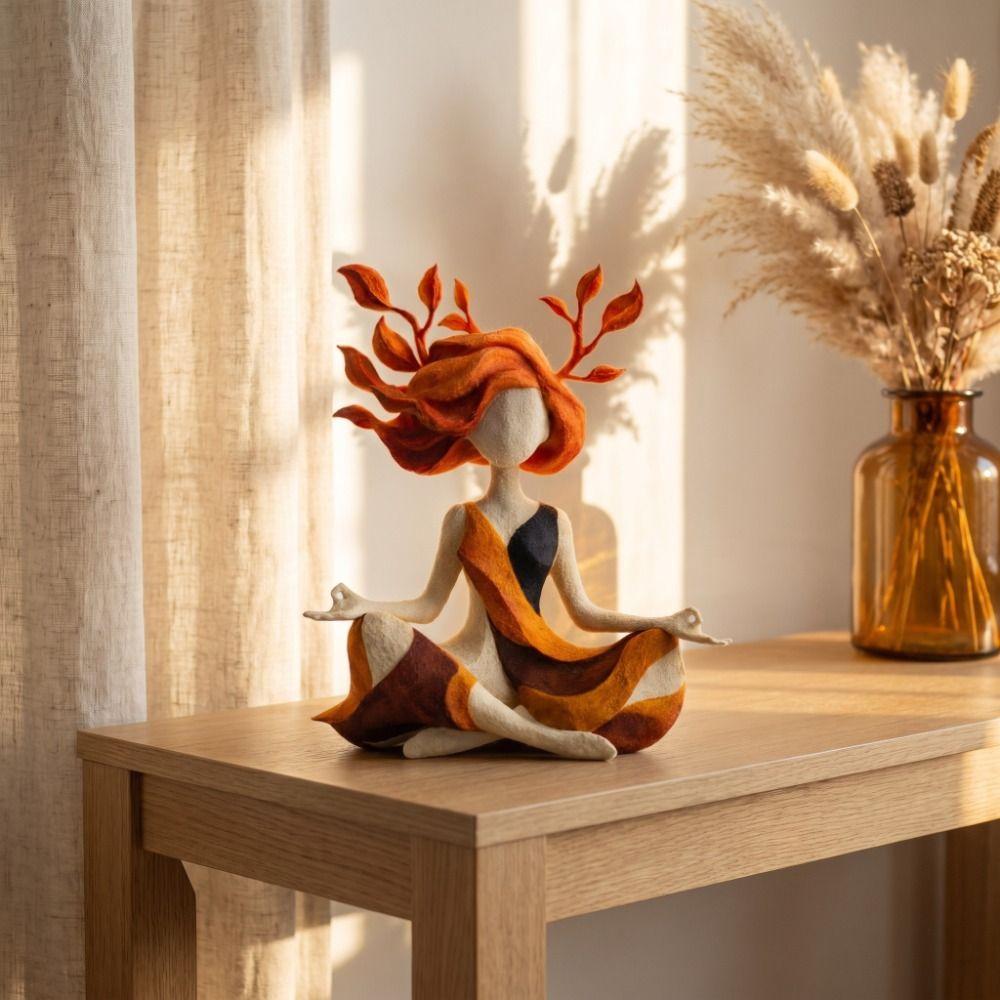 Yoga Girl Meditating Statue Multi-Purpose Inner Harmony Figurine Home Decoration  Living Room