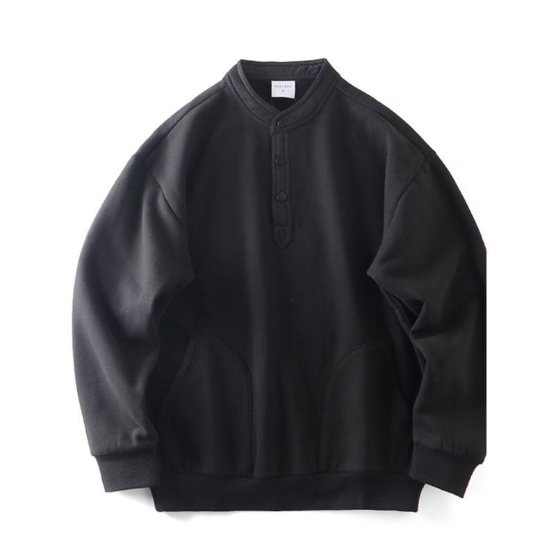 Trendy Retro Henry Collar Thickened Cattle Goods Coat Sweatshirt