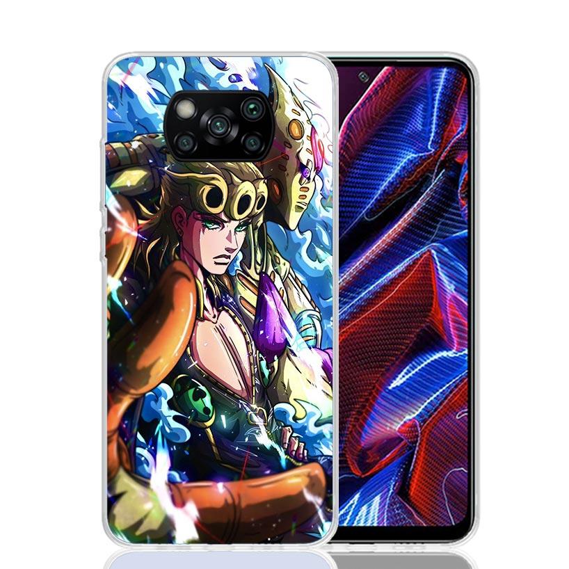JoJo Adventure Giorno Giovanna Phone Case For Xiaomi Poco X7 X6 X5 Pro F7 Ultra Redmi 15C 15 13 13C 12 12C 10 10A 10C 9 9A 9C 9T