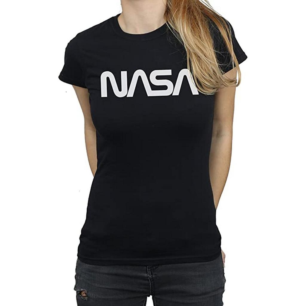 NASA Womens/Ladies Modern Logo Cotton Boyfriend T-Shirt