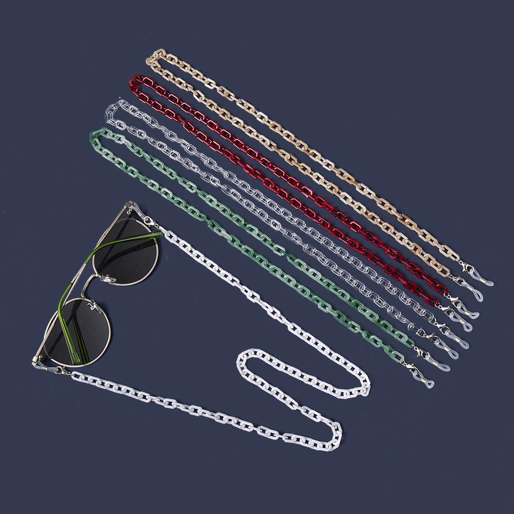 Bohemia Amber Acrylic Glasses Chain Women Leopard Resin Largand Chain For Glasses Sunglasses Hold Straps Cords Accessories