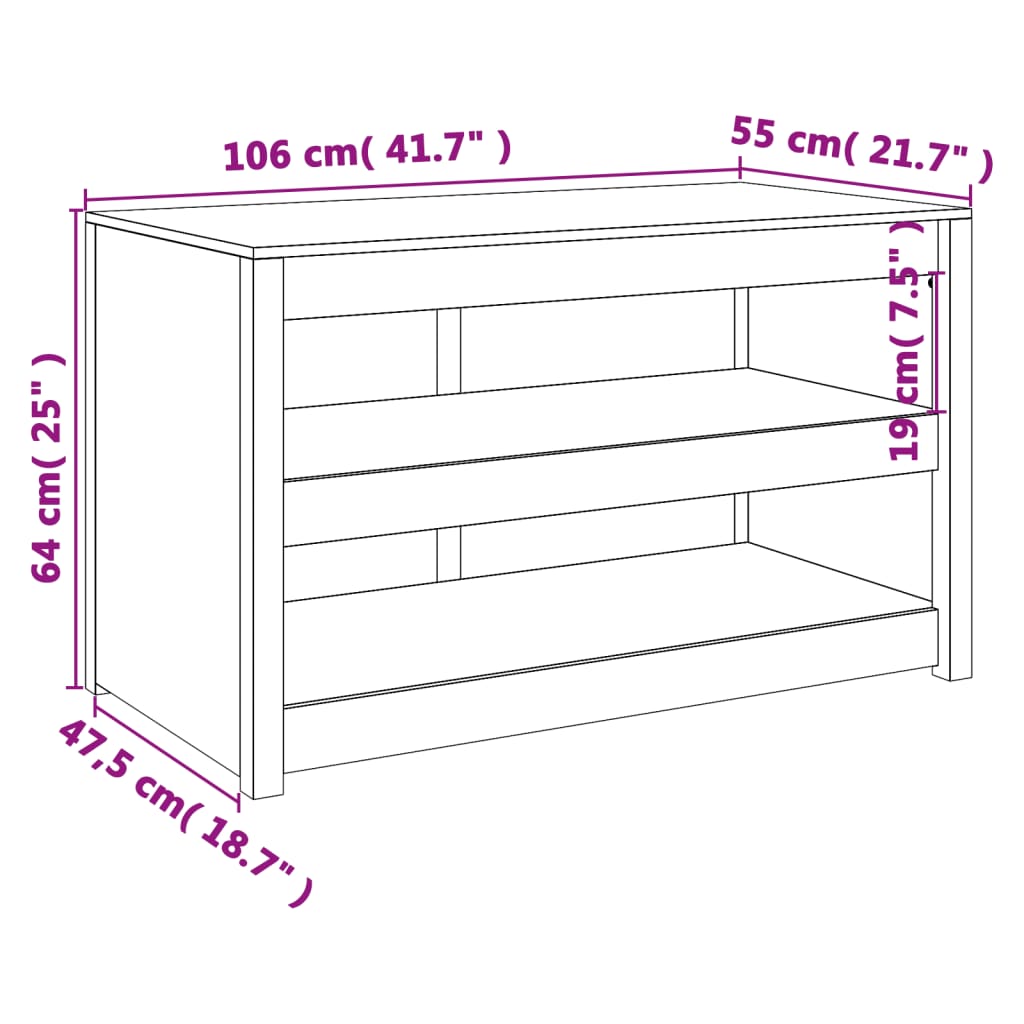 Outdoor Kitchen Cabinet MEPPEL 106 x 55 x 64 cm Solid Pine Wood