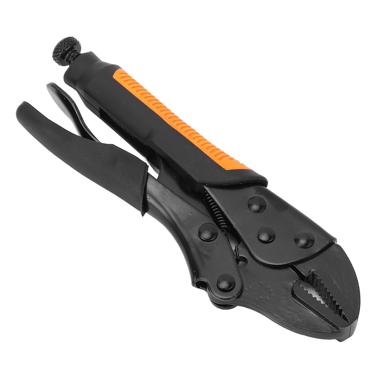 

Фиксирующие плоскогубцы с изогнутыми губками, износостойкими зубьями, нескользящей рукояткой, портативные плоскогубцы с регулируемым